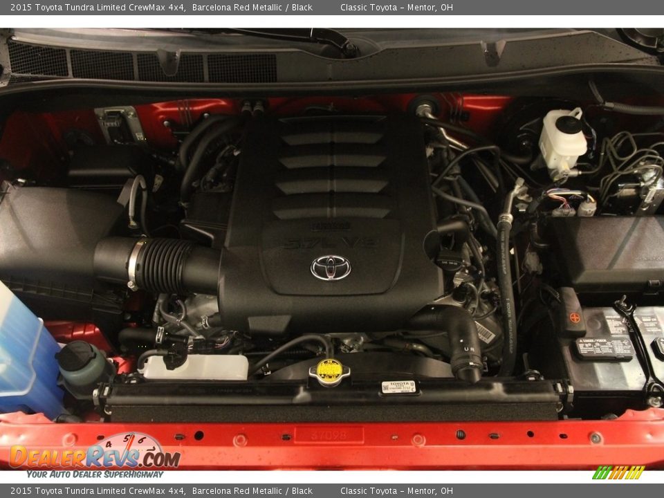 2015 Toyota Tundra Limited CrewMax 4x4 Barcelona Red Metallic / Black Photo #19