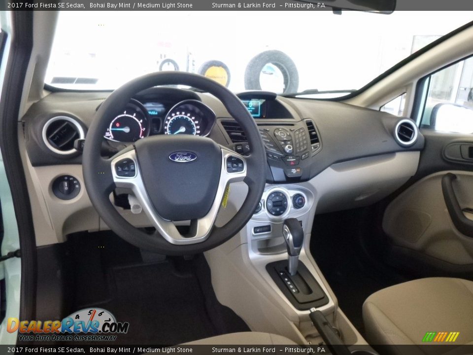 Medium Light Stone Interior - 2017 Ford Fiesta SE Sedan Photo #9