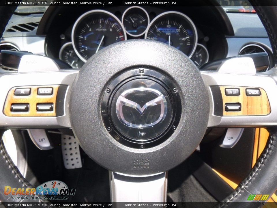 2006 Mazda MX-5 Miata Touring Roadster Marble White / Tan Photo #21