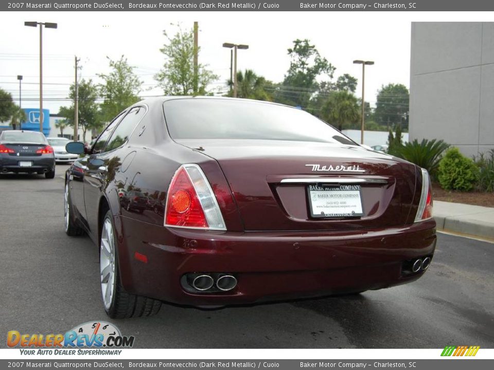 2007 Maserati Quattroporte DuoSelect Bordeaux Pontevecchio (Dark Red Metallic) / Cuoio Photo #20