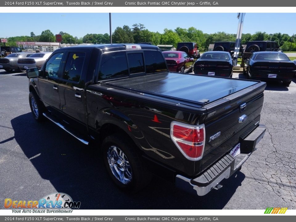 2014 Ford F150 XLT SuperCrew Tuxedo Black / Steel Grey Photo #16