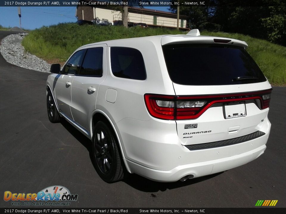 2017 Dodge Durango R/T AWD Vice White Tri-Coat Pearl / Black/Red Photo #10