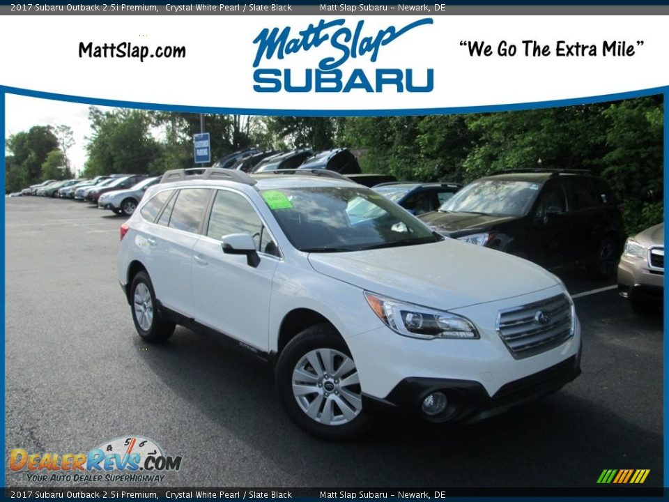 2017 Subaru Outback 2.5i Premium Crystal White Pearl / Slate Black Photo #1