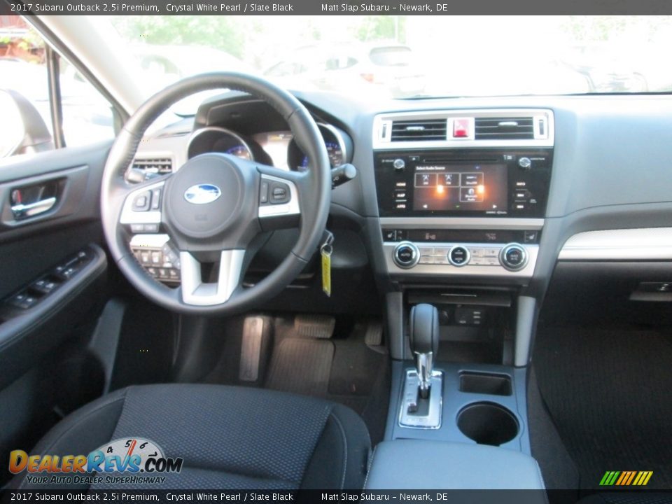 2017 Subaru Outback 2.5i Premium Crystal White Pearl / Slate Black Photo #9