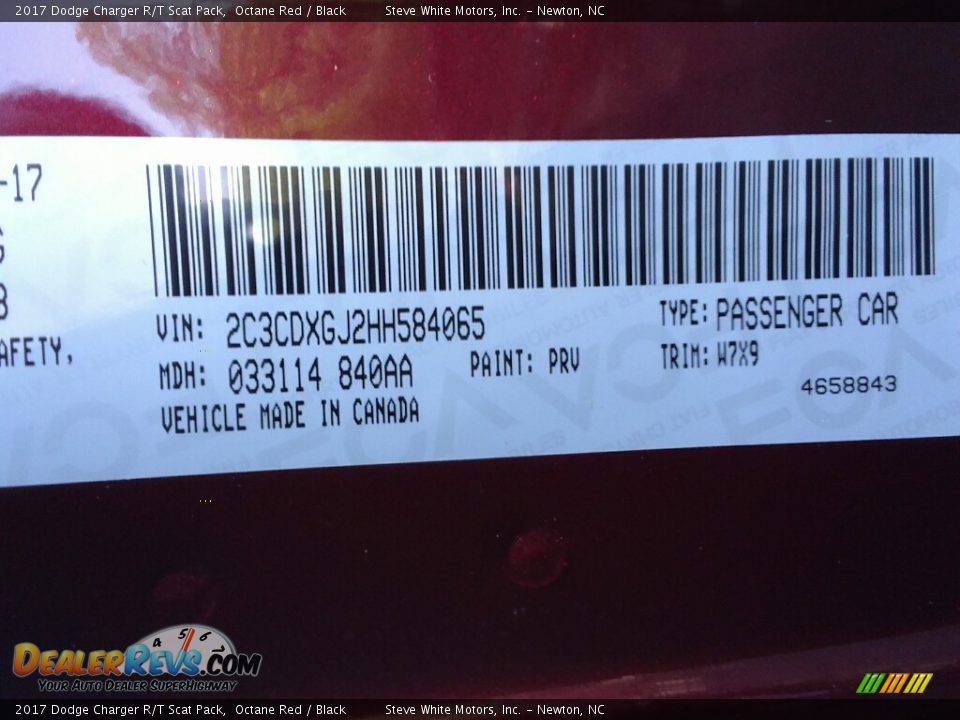 2017 Dodge Charger R/T Scat Pack Octane Red / Black Photo #34