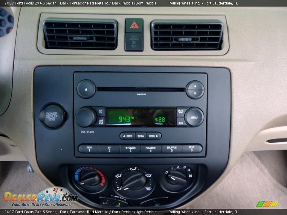 2007 Ford Focus ZX4 S Sedan Dark Toreador Red Metallic / Dark Pebble/Light Pebble Photo #14