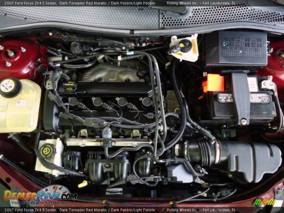 2007 Ford Focus ZX4 S Sedan Dark Toreador Red Metallic / Dark Pebble/Light Pebble Photo #27