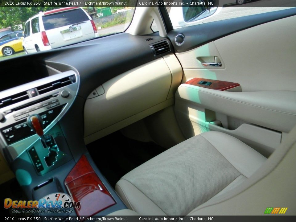 2010 Lexus RX 350 Starfire White Pearl / Parchment/Brown Walnut Photo #14