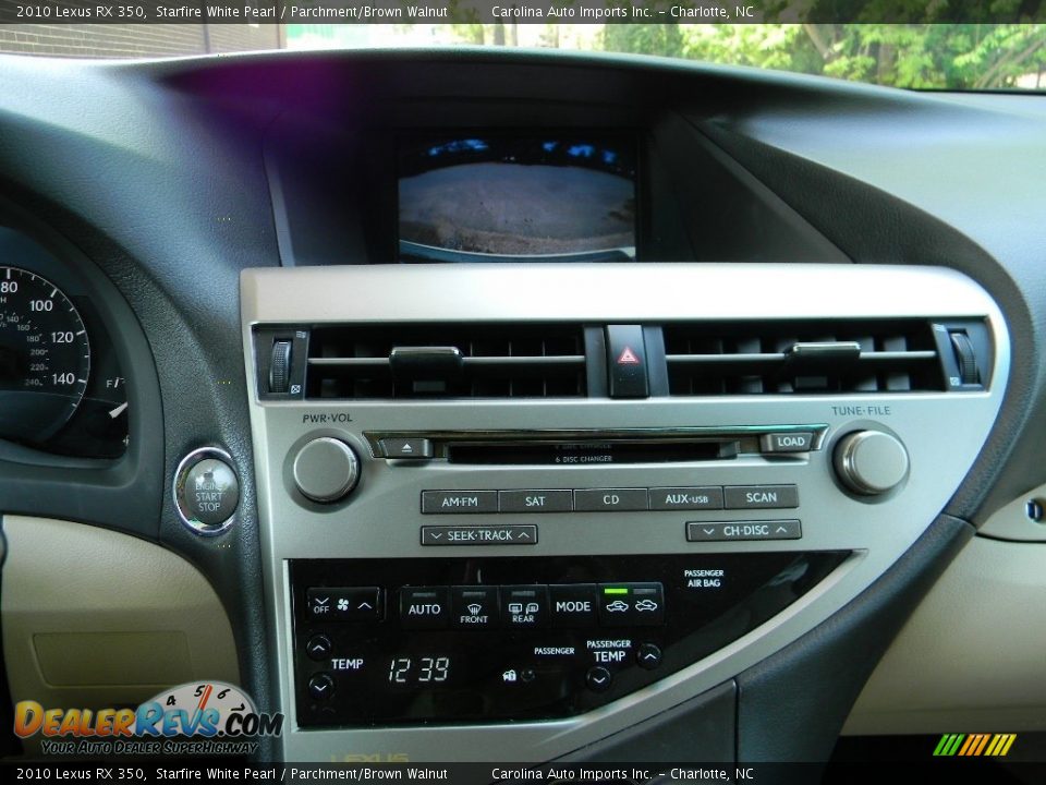 2010 Lexus RX 350 Starfire White Pearl / Parchment/Brown Walnut Photo #16