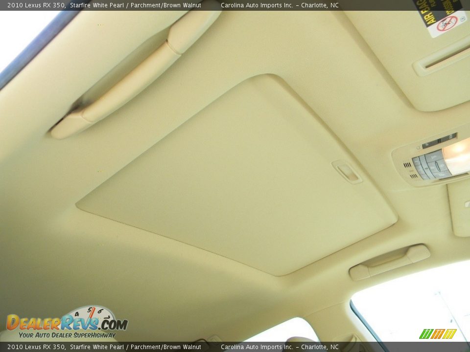2010 Lexus RX 350 Starfire White Pearl / Parchment/Brown Walnut Photo #24