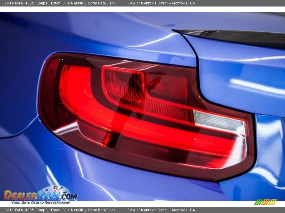 2014 BMW M235i Coupe Estoril Blue Metallic / Coral Red/Black Photo #24