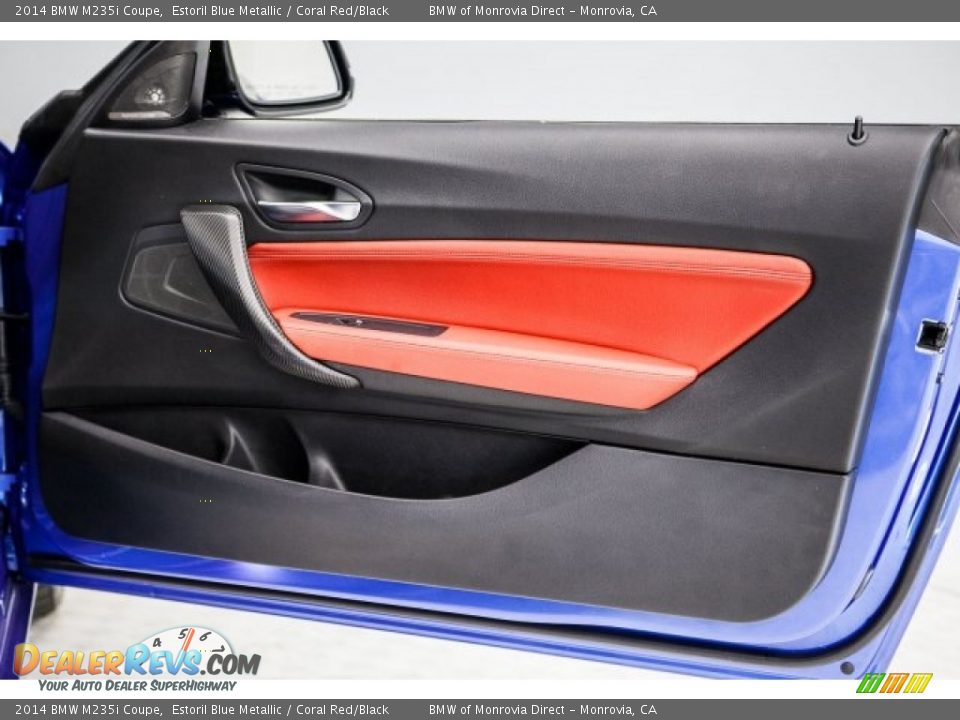 2014 BMW M235i Coupe Estoril Blue Metallic / Coral Red/Black Photo #27