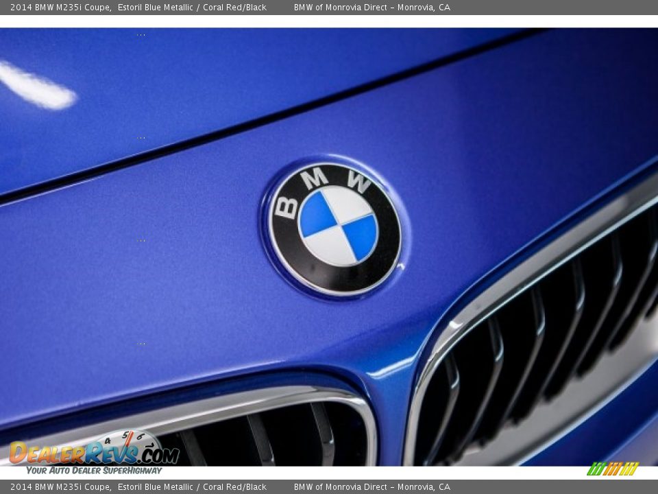 2014 BMW M235i Coupe Estoril Blue Metallic / Coral Red/Black Photo #30