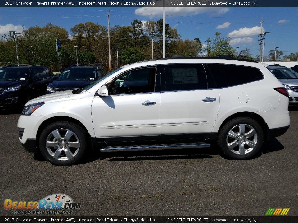 2017 Chevrolet Traverse Premier AWD Iridescent Pearl Tricoat / Ebony/Saddle Up Photo #3