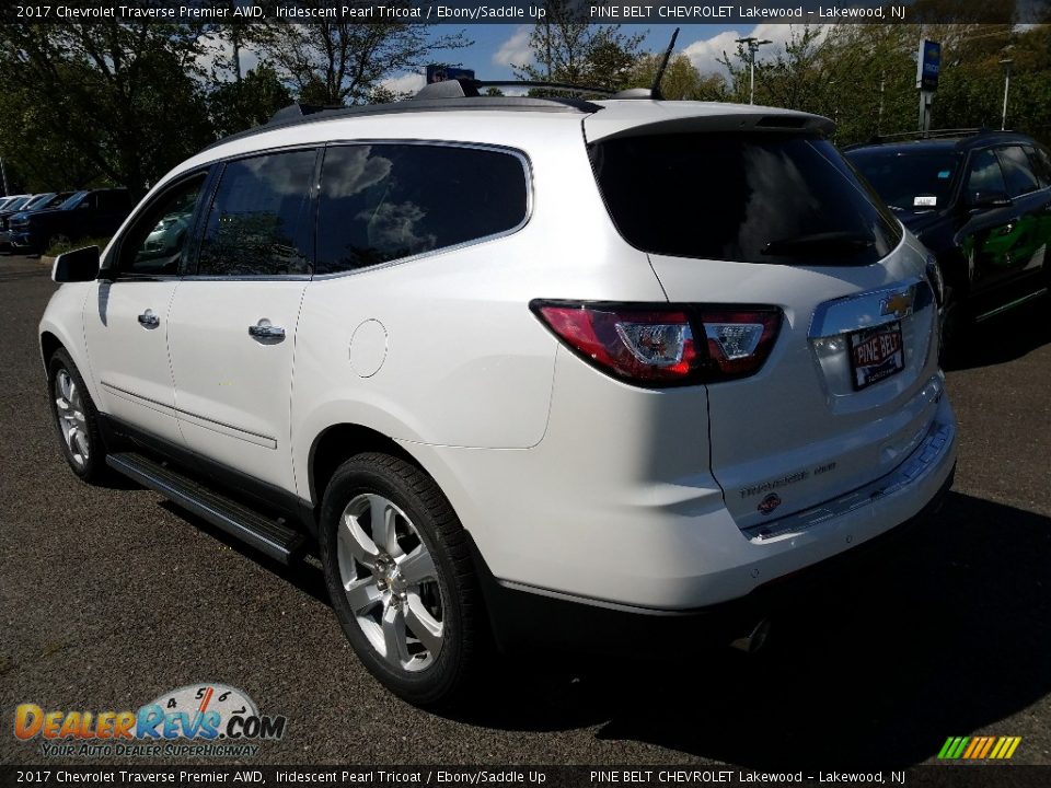 2017 Chevrolet Traverse Premier AWD Iridescent Pearl Tricoat / Ebony/Saddle Up Photo #4