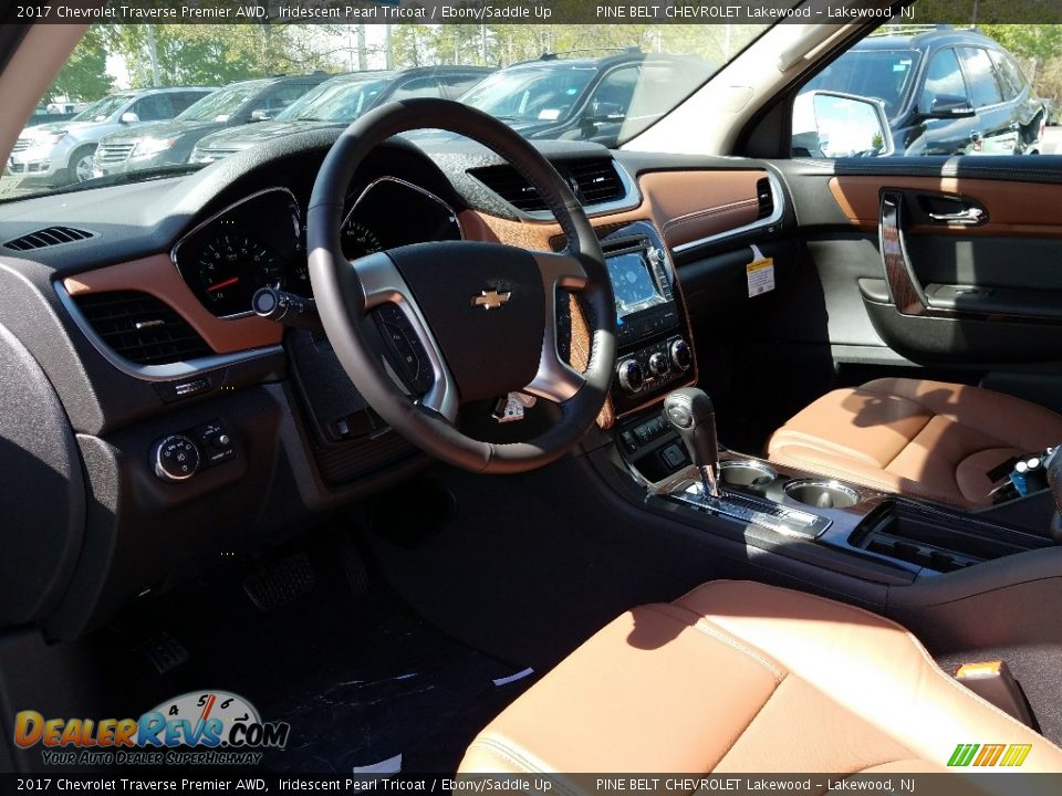 2017 Chevrolet Traverse Premier AWD Iridescent Pearl Tricoat / Ebony/Saddle Up Photo #7
