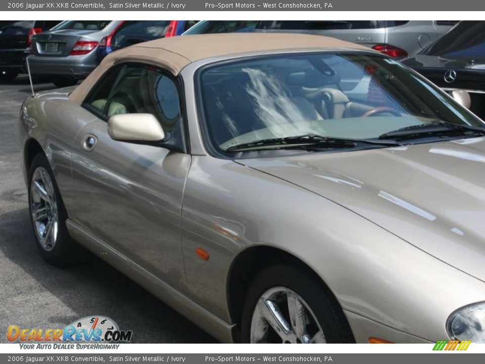2006 Jaguar XK XK8 Convertible Satin Silver Metallic / Ivory Photo #6