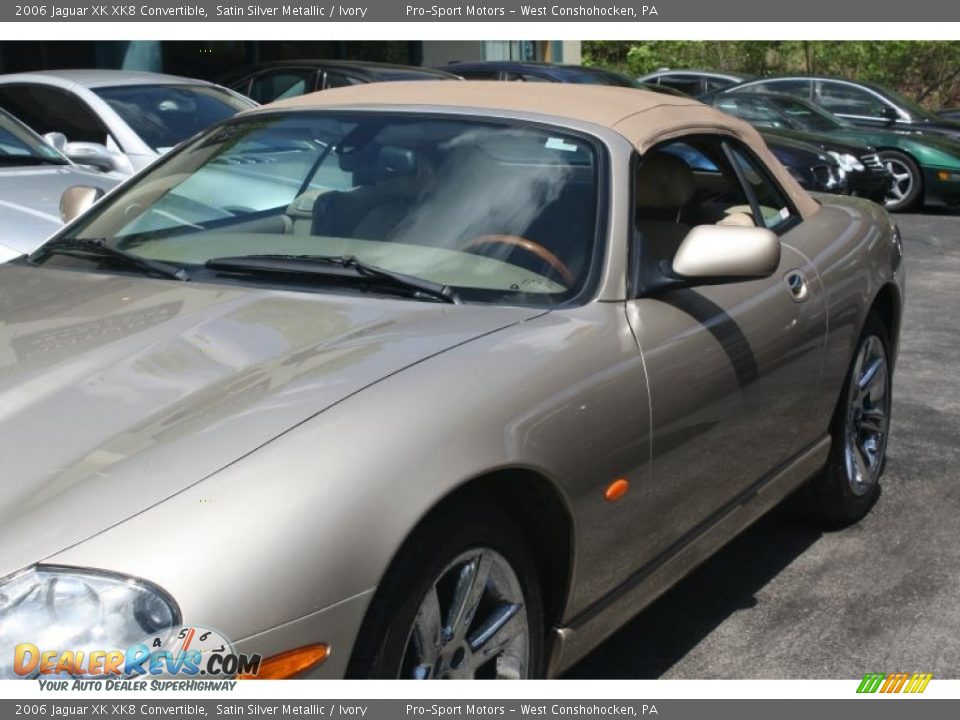 2006 Jaguar XK XK8 Convertible Satin Silver Metallic / Ivory Photo #9