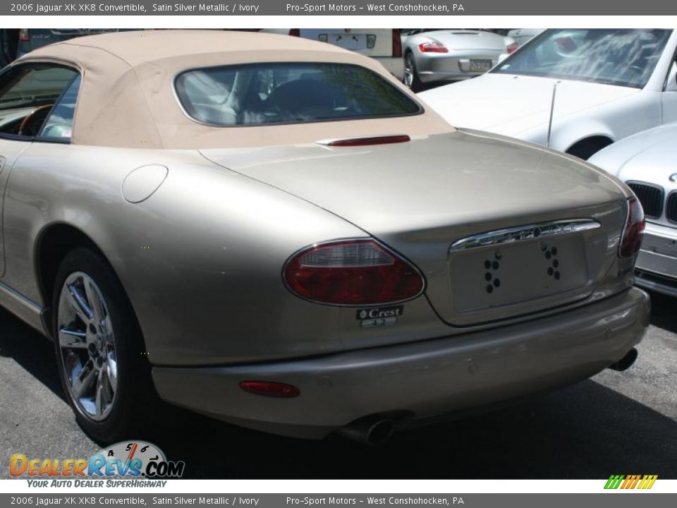 2006 Jaguar XK XK8 Convertible Satin Silver Metallic / Ivory Photo #11