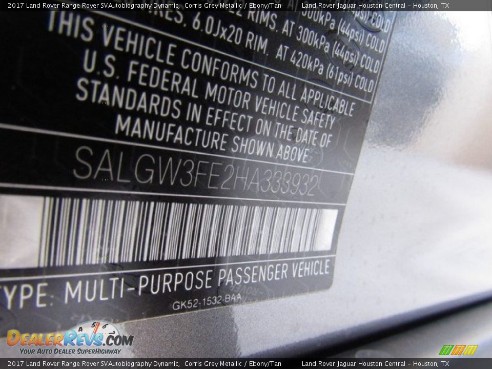 2017 Land Rover Range Rover SVAutobiography Dynamic Corris Grey Metallic / Ebony/Tan Photo #24