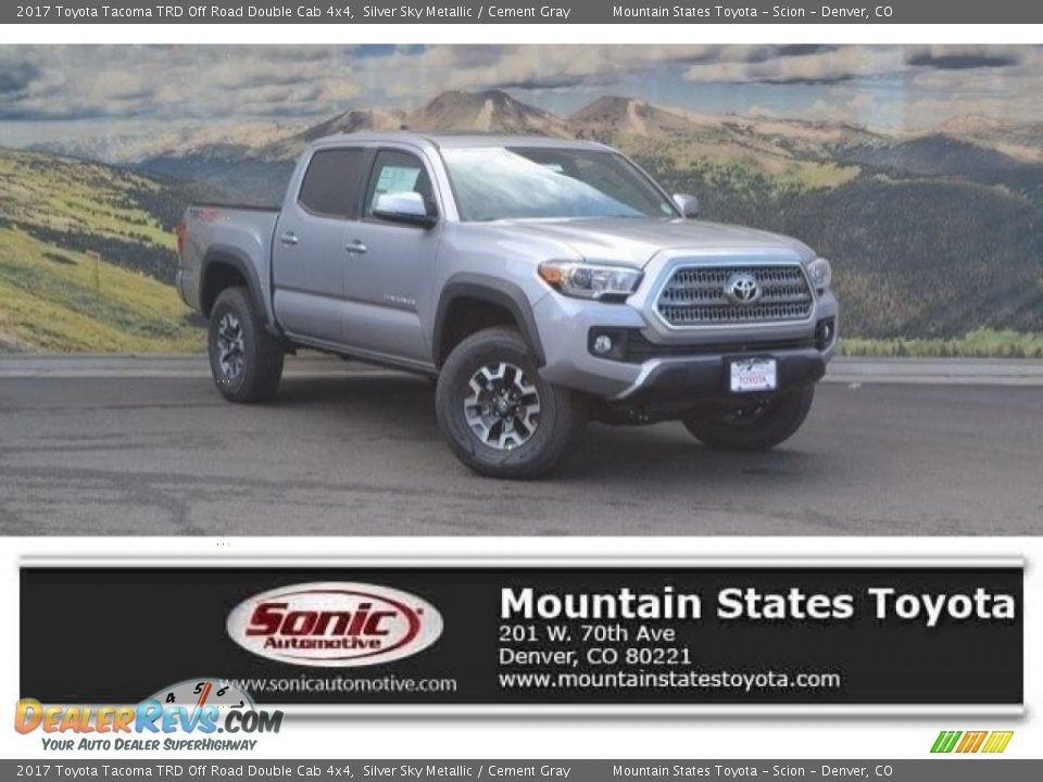 2017 Toyota Tacoma TRD Off Road Double Cab 4x4 Silver Sky Metallic / Cement Gray Photo #1