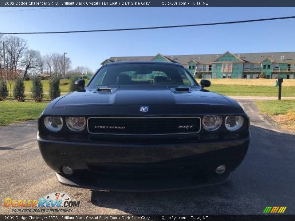2009 Dodge Challenger SRT8 Brilliant Black Crystal Pearl Coat / Dark Slate Gray Photo #2