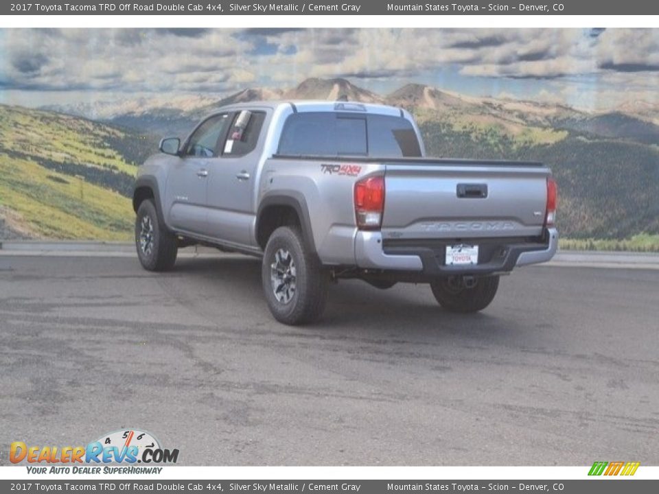 2017 Toyota Tacoma TRD Off Road Double Cab 4x4 Silver Sky Metallic / Cement Gray Photo #3