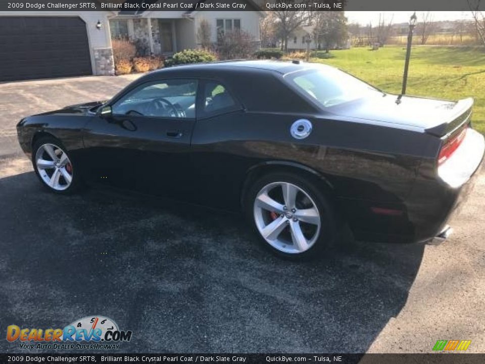 2009 Dodge Challenger SRT8 Brilliant Black Crystal Pearl Coat / Dark Slate Gray Photo #3