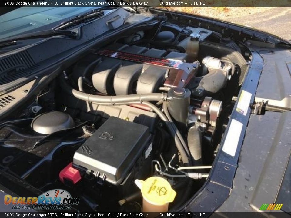 2009 Dodge Challenger SRT8 Brilliant Black Crystal Pearl Coat / Dark Slate Gray Photo #7