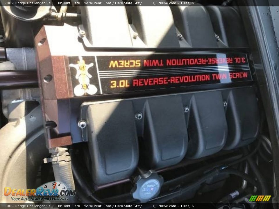 2009 Dodge Challenger SRT8 Brilliant Black Crystal Pearl Coat / Dark Slate Gray Photo #8