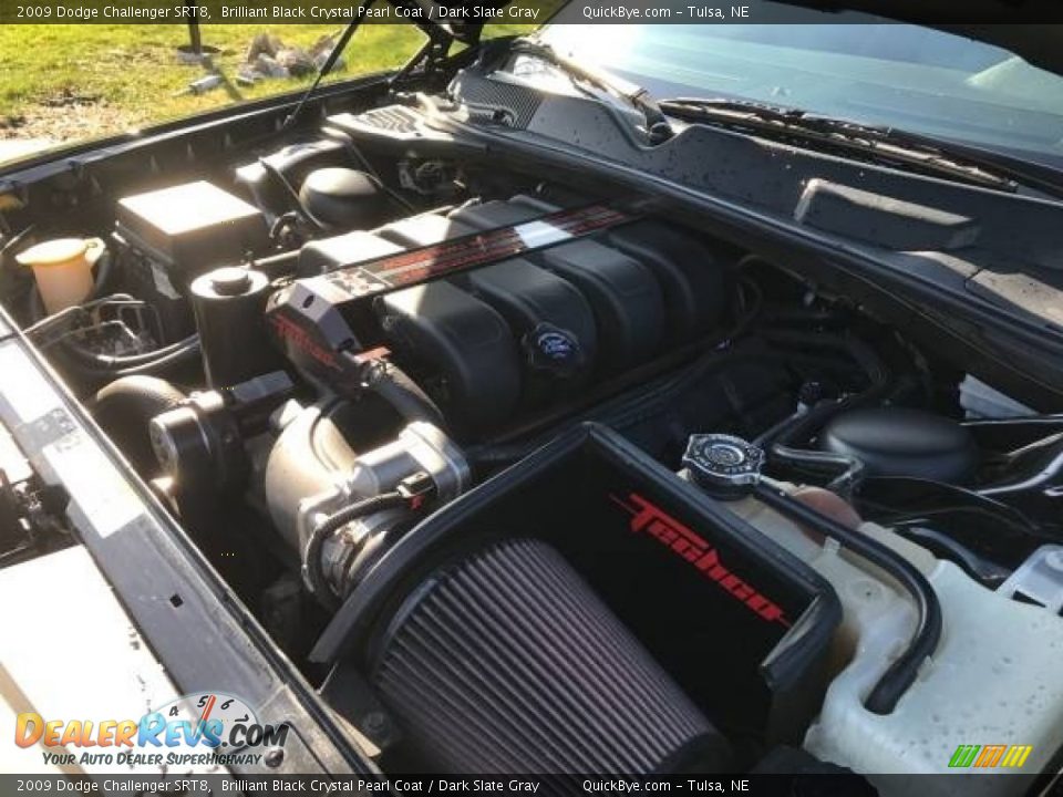 2009 Dodge Challenger SRT8 Brilliant Black Crystal Pearl Coat / Dark Slate Gray Photo #9