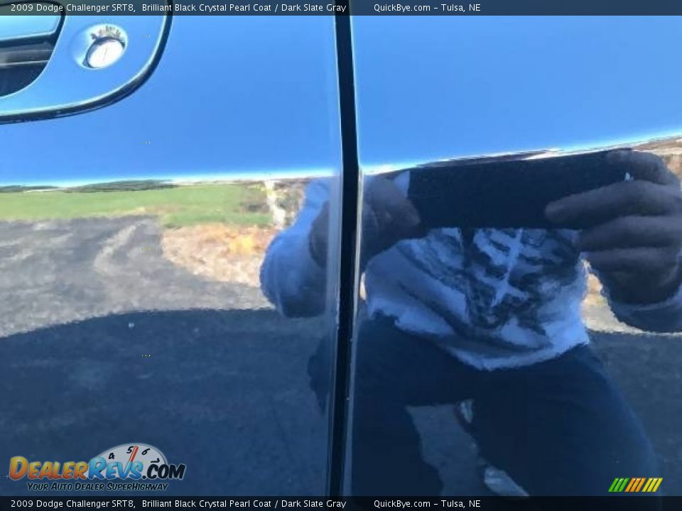 2009 Dodge Challenger SRT8 Brilliant Black Crystal Pearl Coat / Dark Slate Gray Photo #10