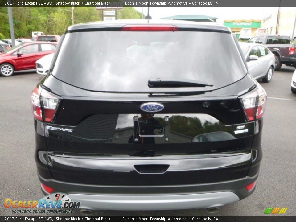 2017 Ford Escape SE 4WD Shadow Black / Charcoal Black Photo #6