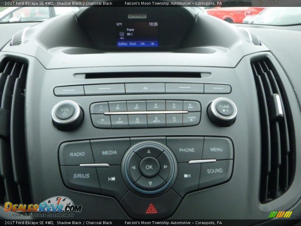 2017 Ford Escape SE 4WD Shadow Black / Charcoal Black Photo #14