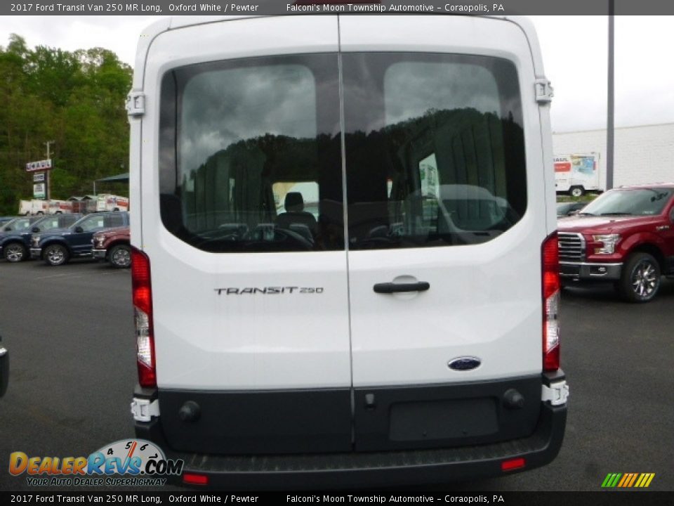 2017 Ford Transit Van 250 MR Long Oxford White / Pewter Photo #6