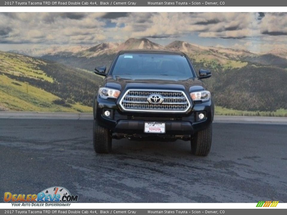 2017 Toyota Tacoma TRD Off Road Double Cab 4x4 Black / Cement Gray Photo #2