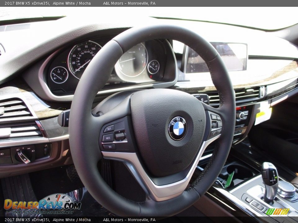 2017 BMW X5 xDrive35i Alpine White / Mocha Photo #13