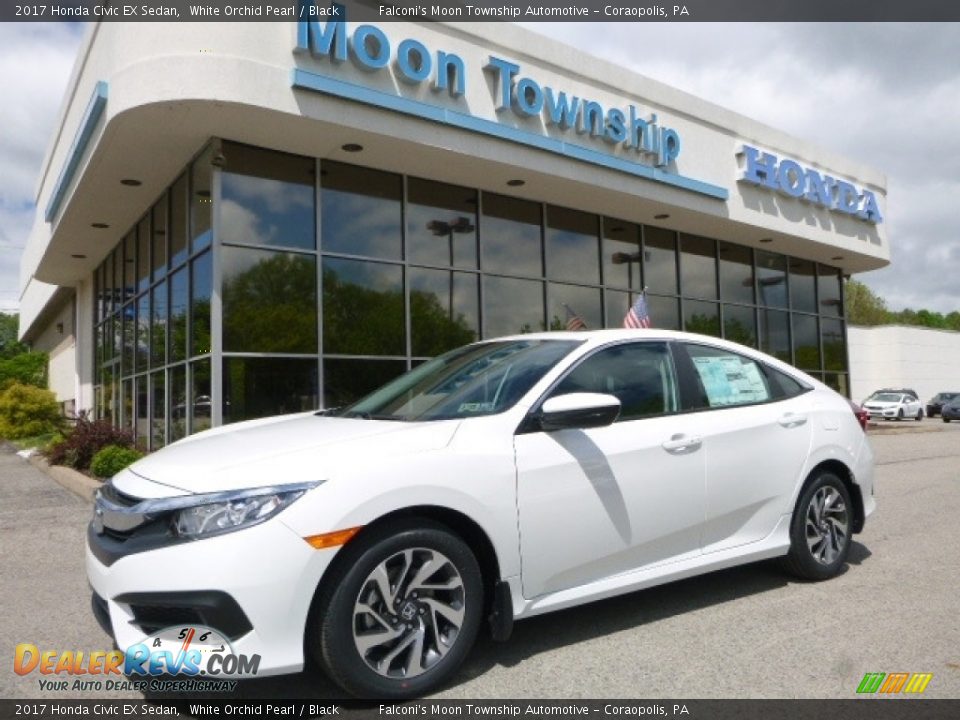 2017 Honda Civic EX Sedan White Orchid Pearl / Black Photo #1
