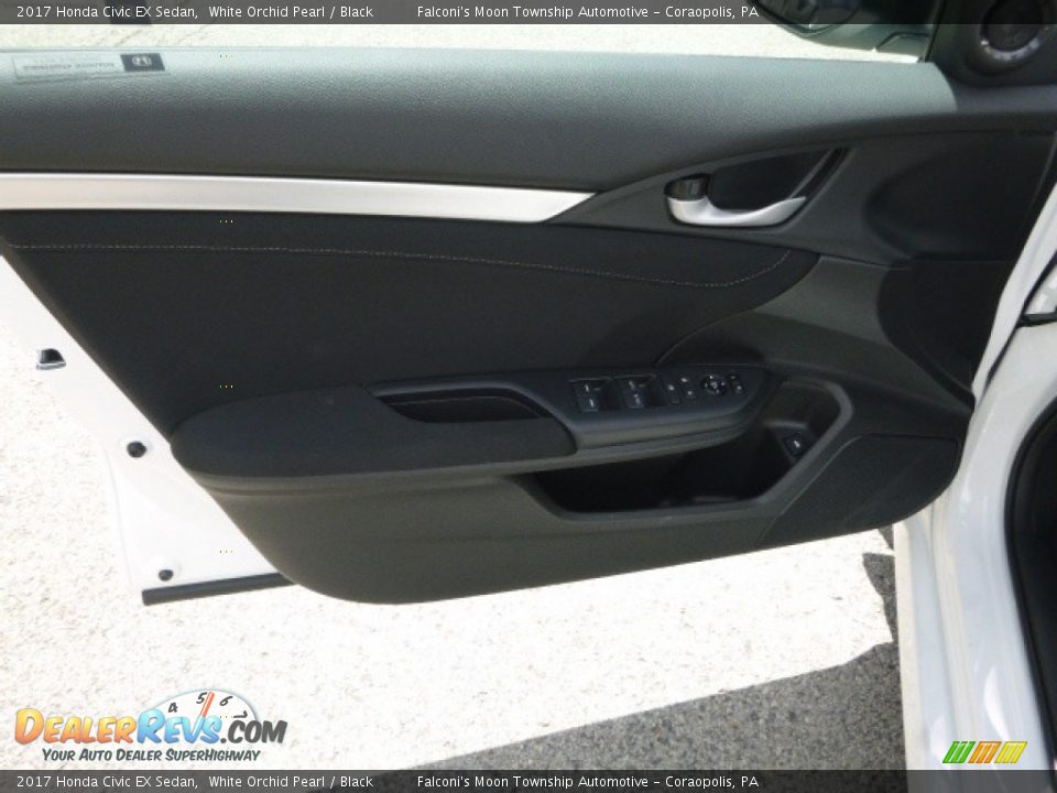 2017 Honda Civic EX Sedan White Orchid Pearl / Black Photo #11