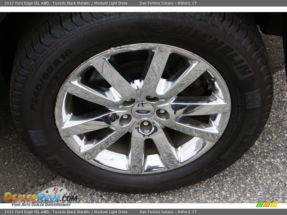 2013 Ford Edge SEL AWD Tuxedo Black Metallic / Medium Light Stone Photo #24
