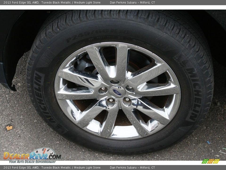 2013 Ford Edge SEL AWD Tuxedo Black Metallic / Medium Light Stone Photo #25