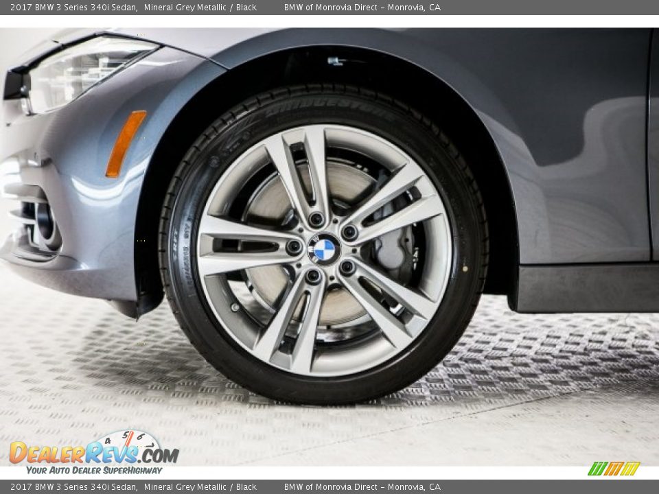 2017 BMW 3 Series 340i Sedan Mineral Grey Metallic / Black Photo #9