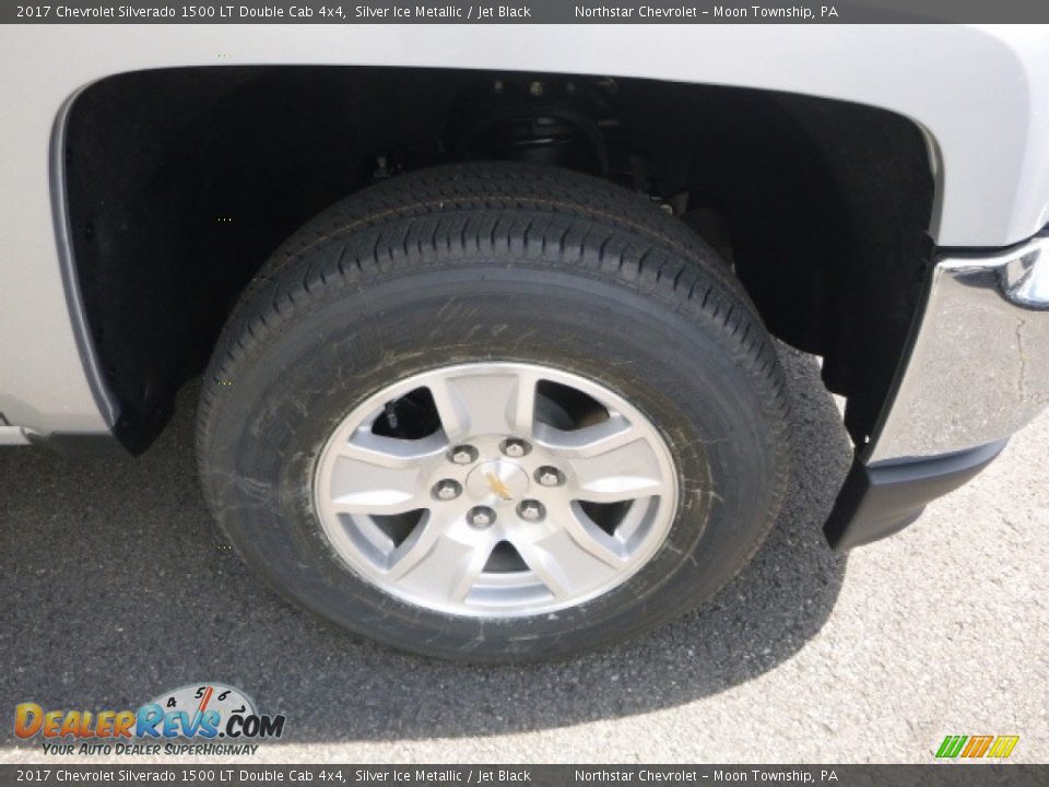 2017 Chevrolet Silverado 1500 LT Double Cab 4x4 Silver Ice Metallic / Jet Black Photo #8