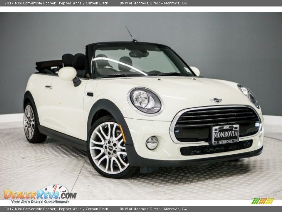 2017 Mini Convertible Cooper Pepper White / Carbon Black Photo #12