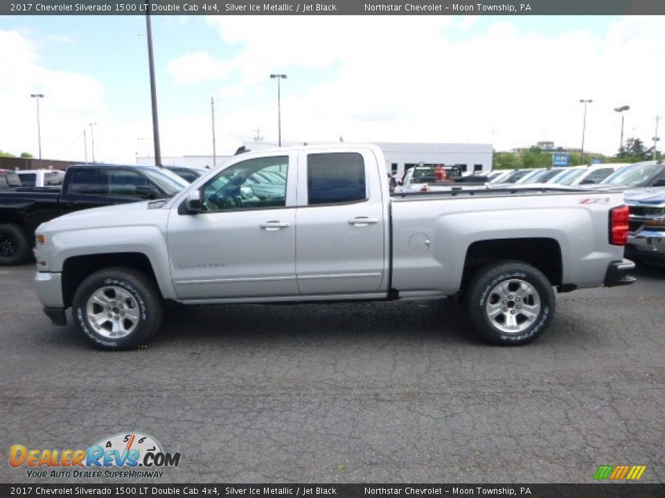 2017 Chevrolet Silverado 1500 LT Double Cab 4x4 Silver Ice Metallic / Jet Black Photo #2