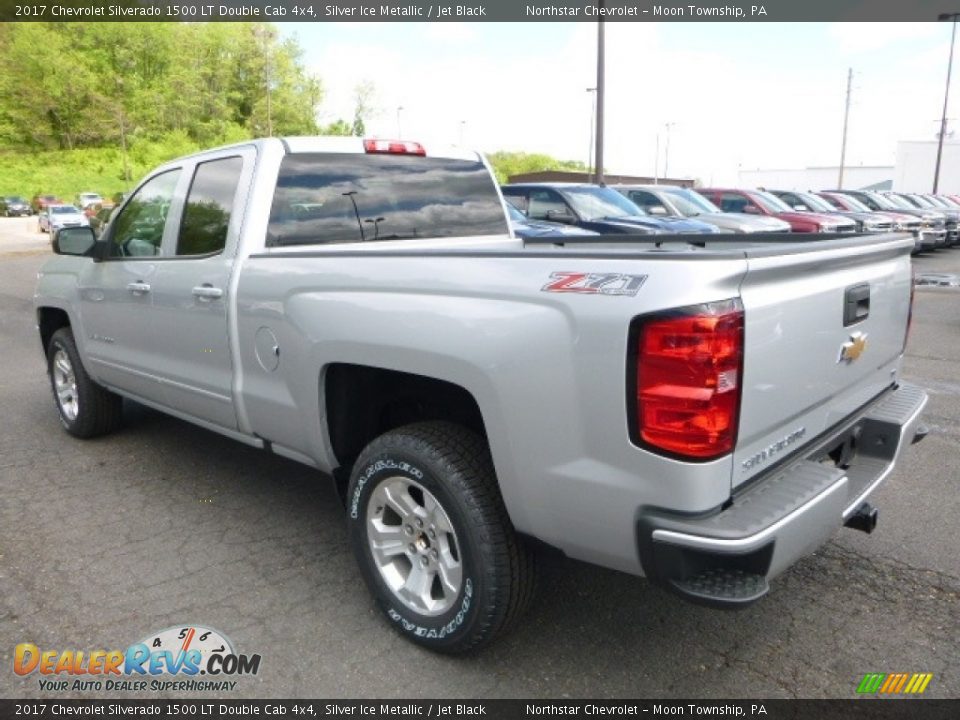 2017 Chevrolet Silverado 1500 LT Double Cab 4x4 Silver Ice Metallic / Jet Black Photo #3