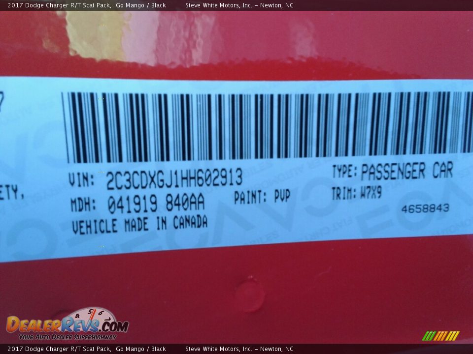 2017 Dodge Charger R/T Scat Pack Go Mango / Black Photo #36