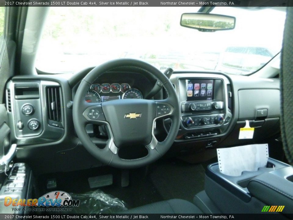 2017 Chevrolet Silverado 1500 LT Double Cab 4x4 Silver Ice Metallic / Jet Black Photo #14