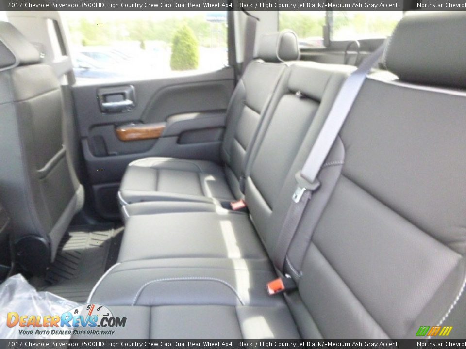 Rear Seat of 2017 Chevrolet Silverado 3500HD High Country Crew Cab Dual Rear Wheel 4x4 Photo #12
