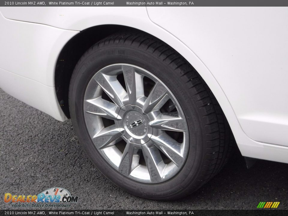 2010 Lincoln MKZ AWD White Platinum Tri-Coat / Light Camel Photo #3